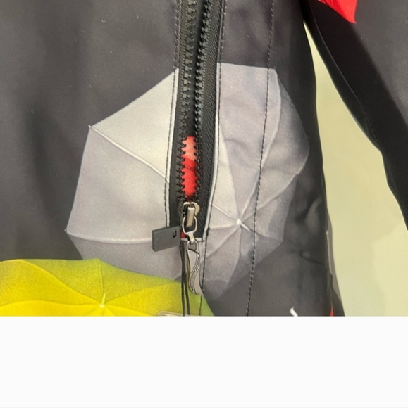 Reversible umbrella ☔ print raincoat w/hood NWT - Picture 4 of 12